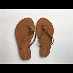 Brown Aeropostale Flip Flops